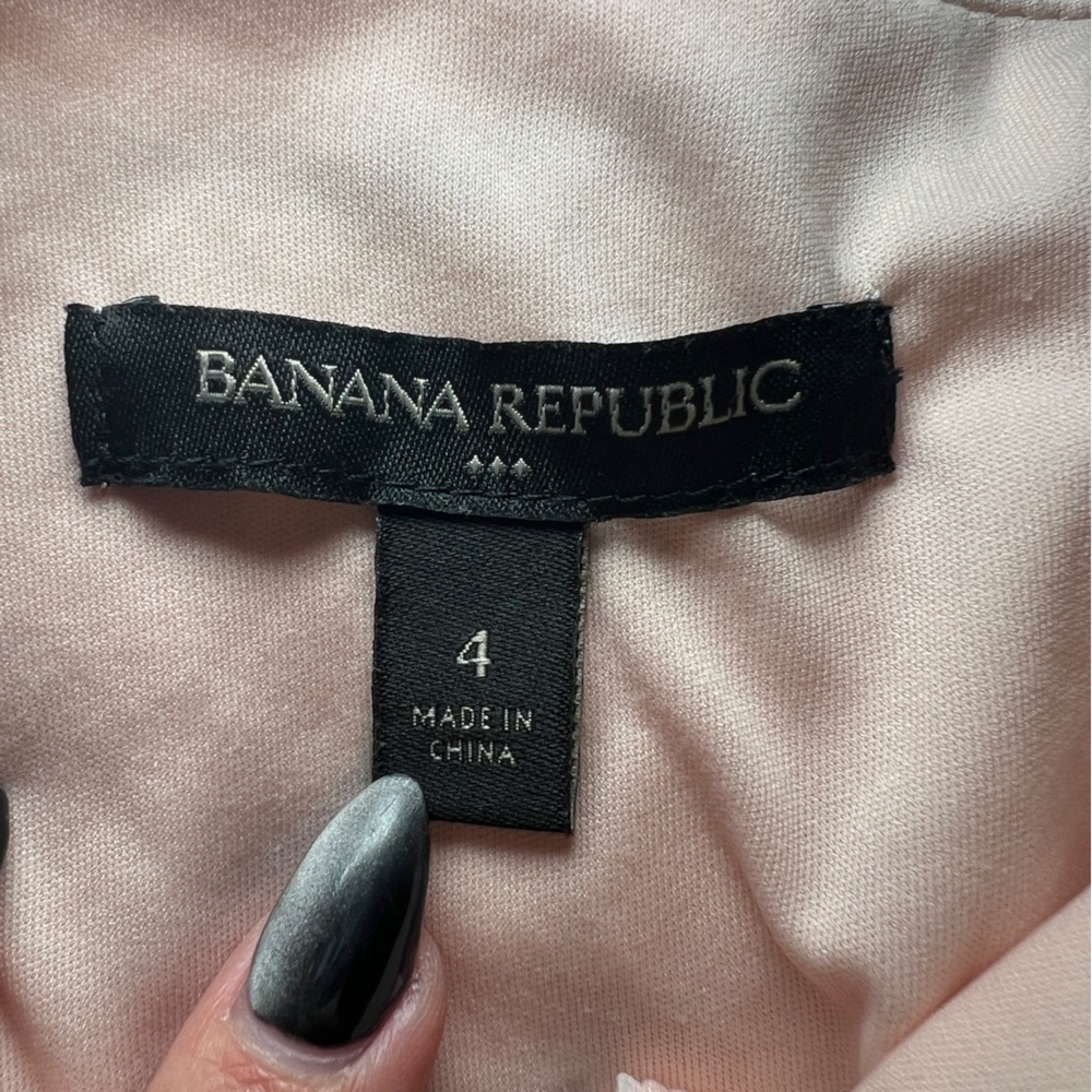 Banana Republic Baby Pink and Black Flowy Floral‎ Maxi Dress Size 4 - Picture 10 of 16